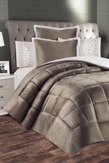 Yumi Bridal Set 6pcs, Comforter 220x240, Sheet 240x260, King Size, Double Size, Cotton Fabric, Brown