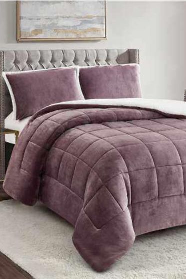 Yumi Comforter Set 220x240 cm, Double Size, Full Bed, Cottton/Polyester Fabric Dry Rose