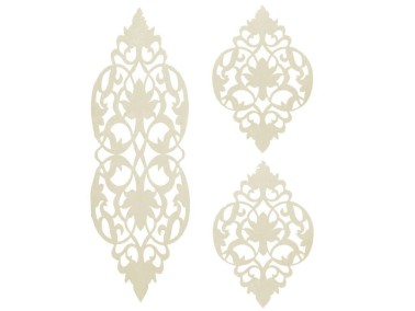 Çeyiz Diyarı - Lily Velvet Living Room Set 3 Pieces Cream