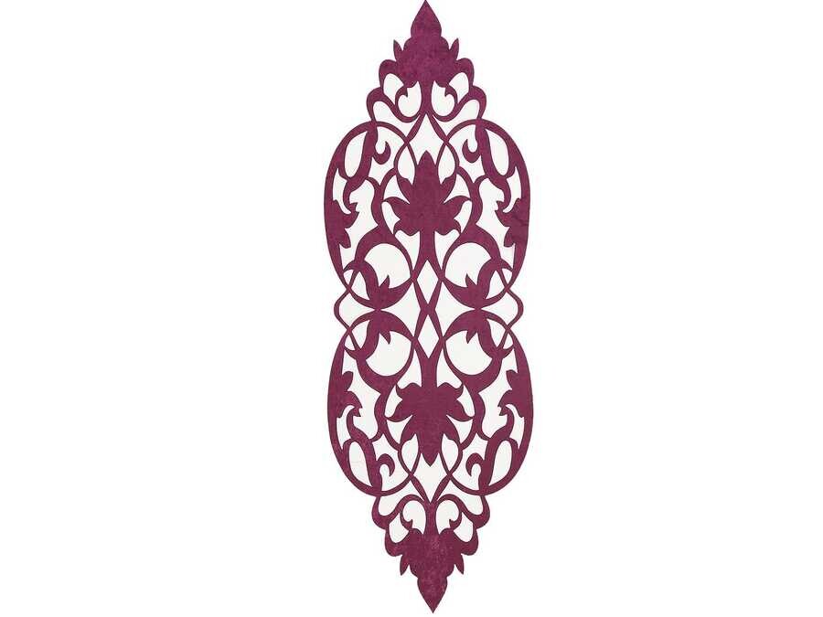 Dowry World - Zambak Lüx مفرش رانر مخمل لون عنابي Dowry World - Zambak Lüx مفرش رانر مخمل لون عنابي