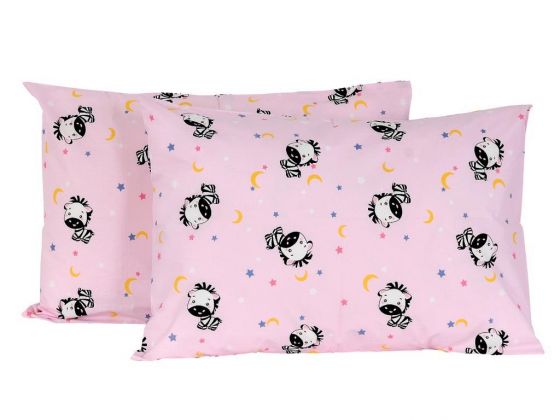 Zebra 2 pcs Pillowcase Pink