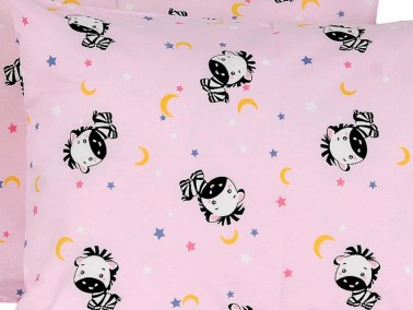 Zebra 2 pcs Pillowcase Pink - Thumbnail