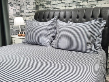 Zebra Bedding Set, Duvet Cover 200x220, Sheet 240x250 Double Size, Gray - Thumbnail