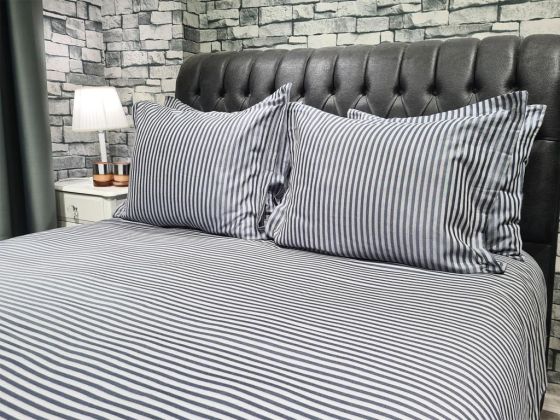 Zebra Bedding Set, Duvet Cover 200x220, Sheet 240x250 Double Size, Gray