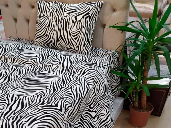 غطاء سرير مفرد (لشخص) أبيض أسود Zebra