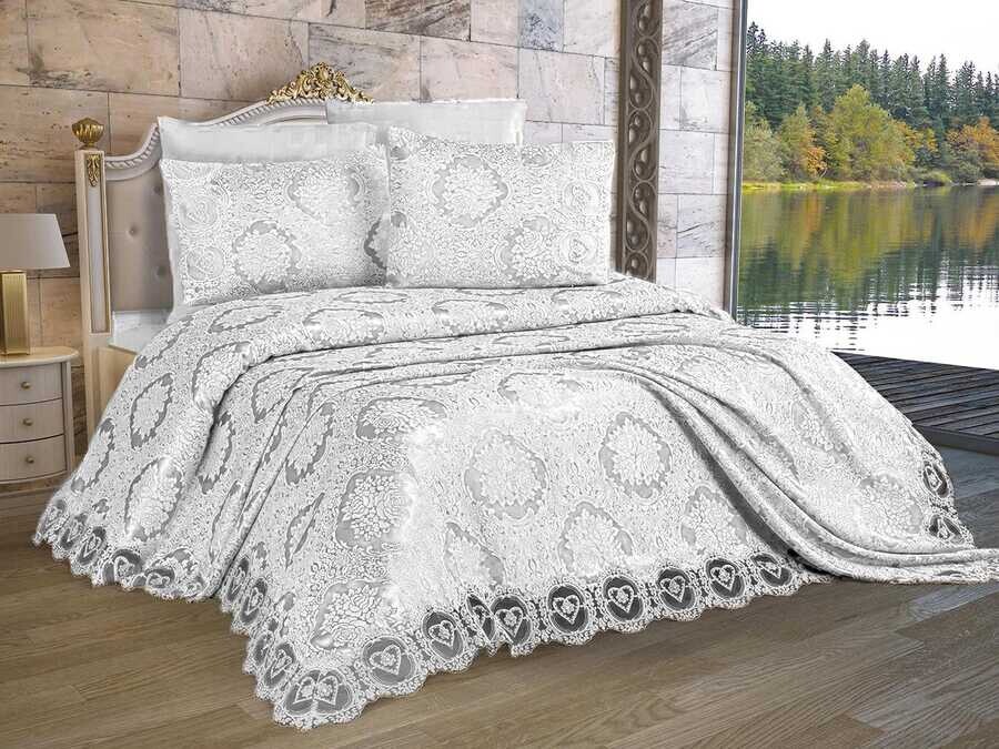 Dowry World - Zemra طقم غطاء صيفي مزدوج لون كريمي