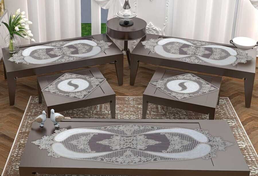 Dowry World - Zigar Living Room Set 5 Pieces